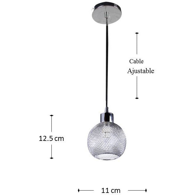 LAMP. COLGANTE CROMO 1L 40W 120V 40W (B/I)