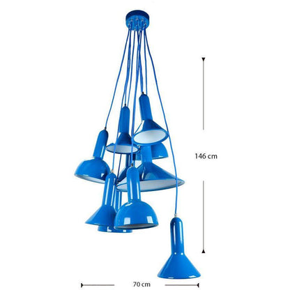 Lámpara Techo Azul 10L E27 40W