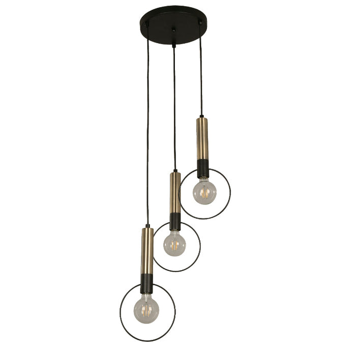 LAMP. COLGANTE NEGRO 3L E27 40W
