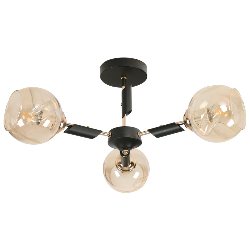 LÁMPARA TECHO NEGRO 3L E27 40W