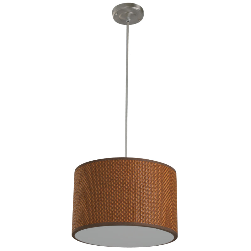 LAMP. COLGANTE NÍQUEL SATINADO 2L E27 60W