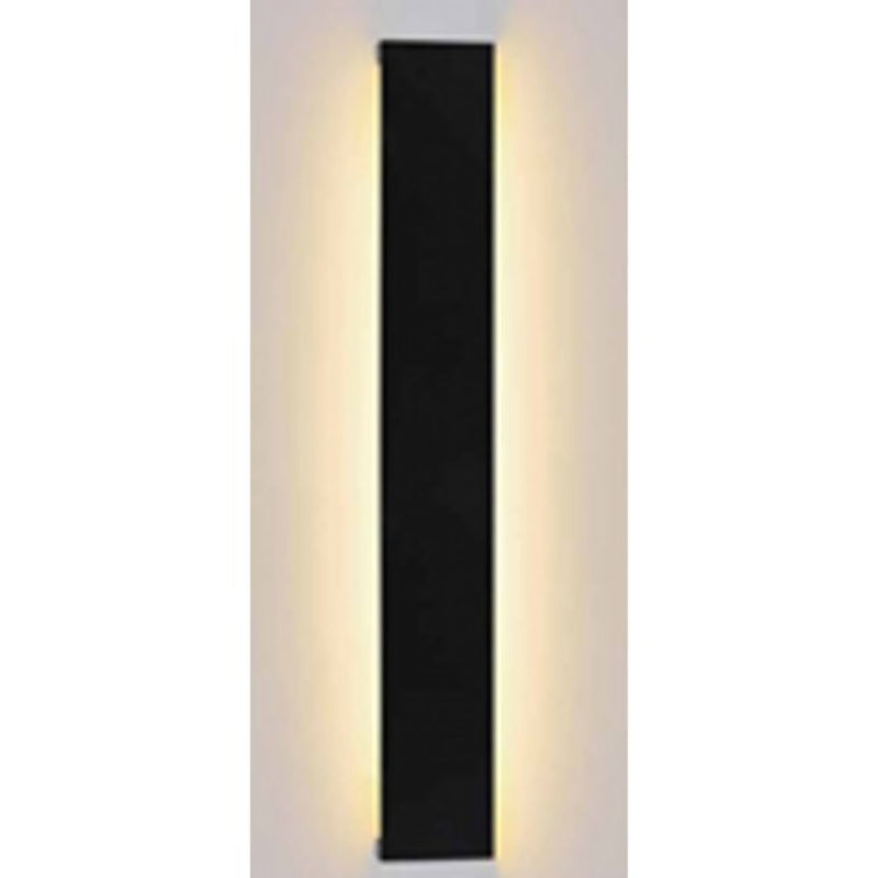 LAMP. LED EXT. DE PARED NEGRO 20W 100-240V 3000K