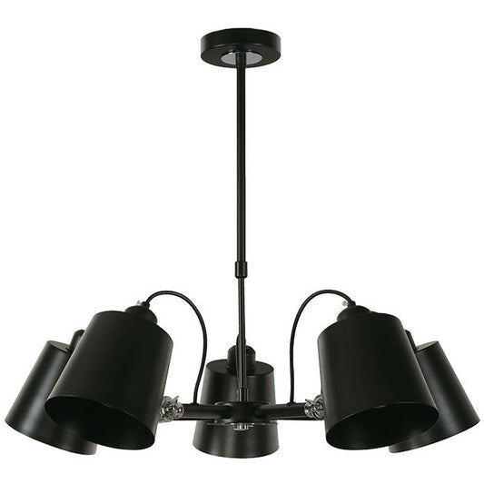 Lámpara Techo Negro 5L E27 40W