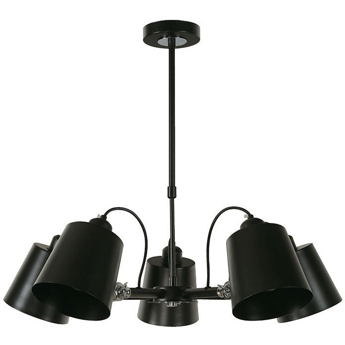 Lámpara Techo Negro 5L E27 40W