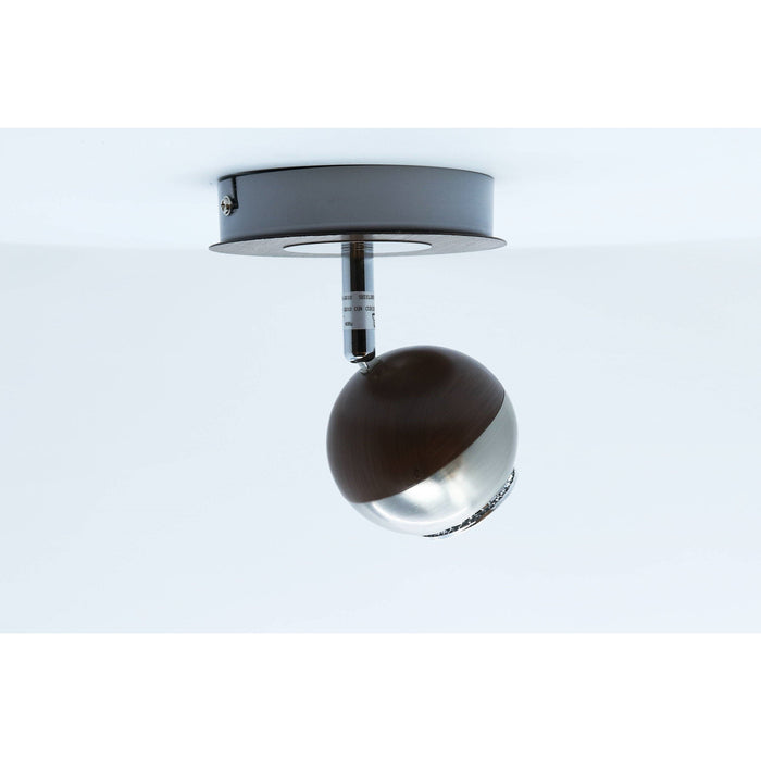 LAMP. TECHO REFLECTORA NÍQUEL SATINADO 1L GU10 50W
