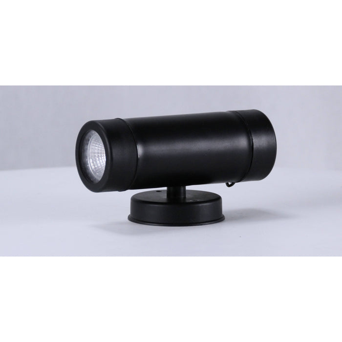 LAMP. EXT. PARED NEGRO 2L GU10 3W I/B LED