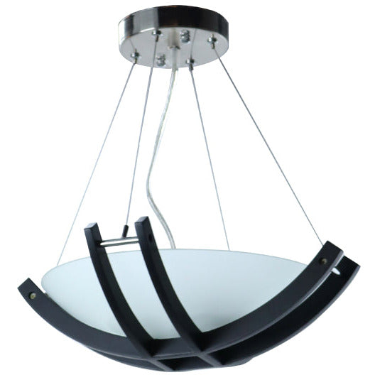 LAMP. COLGANTE NÍQUEL SATINADO 2L E27 60W (CONVERTIBLE)