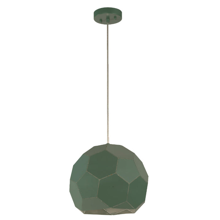 LAMP. COLGANTE VERDE 1L E27 60W
