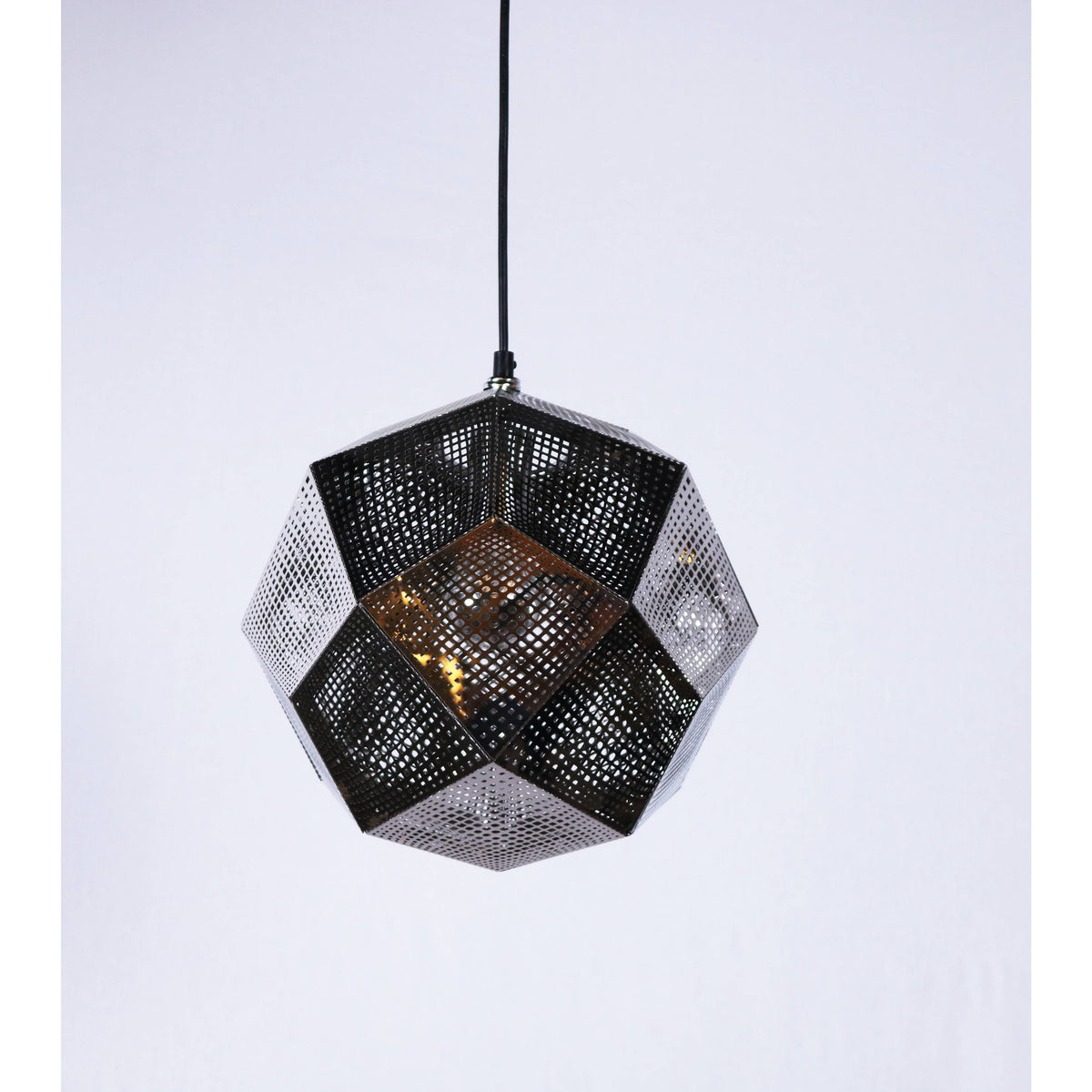 LAMP. COLGANTE COBRE Y NEGRO 1L E27 60W