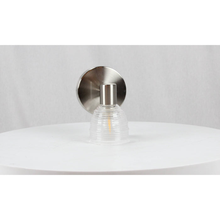 LAMP. TECHO REFLECTORA NÍQUEL SATINADO 1L E14 40W