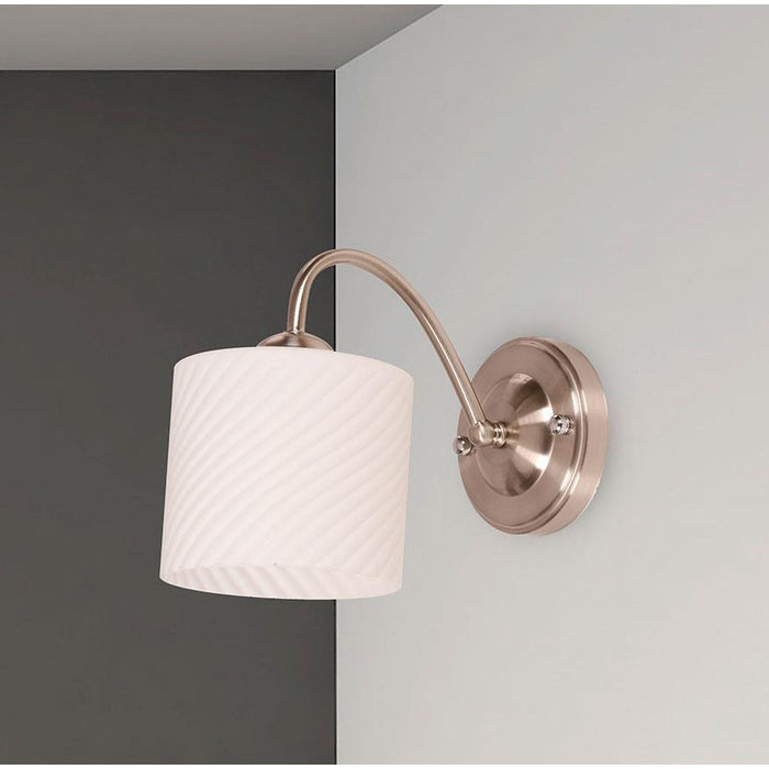 LAMP. PARED NÍQUEL SATINADO 1L E27 60W