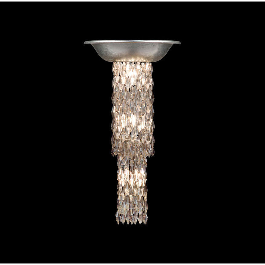 LAMP. PARED CRISTAL CELESTIAL PLATEADO 5L E14 40W
