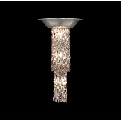 LAMP. PARED CRISTAL CELESTIAL PLATEADO 5L E14 40W