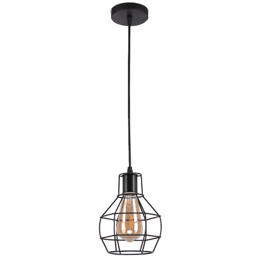 LAMP. COLGANTE NEGRO 1L E27 60W