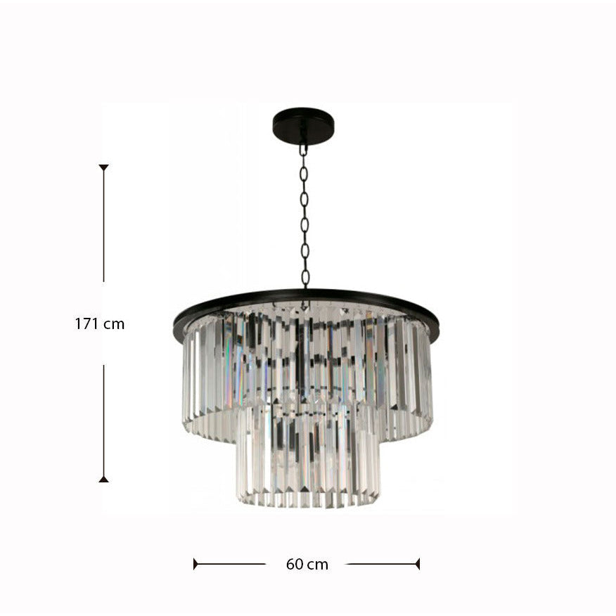 LAMP. COLGANTE NEGRO 6L E27 40W