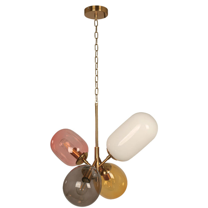 Lámpara Colgante Bronce 4L E27 40W