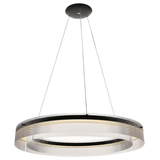 LAMP. LED COLGANTE NEGRO 1L 58W 100-240V 3000K