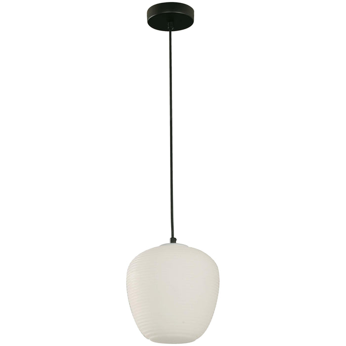 LAMP. COLGANTE NEGRO Y BLANCO 1L E27 40W
