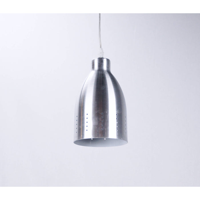 LAMP. COLGANTE PLATEADO 1L E27 60W