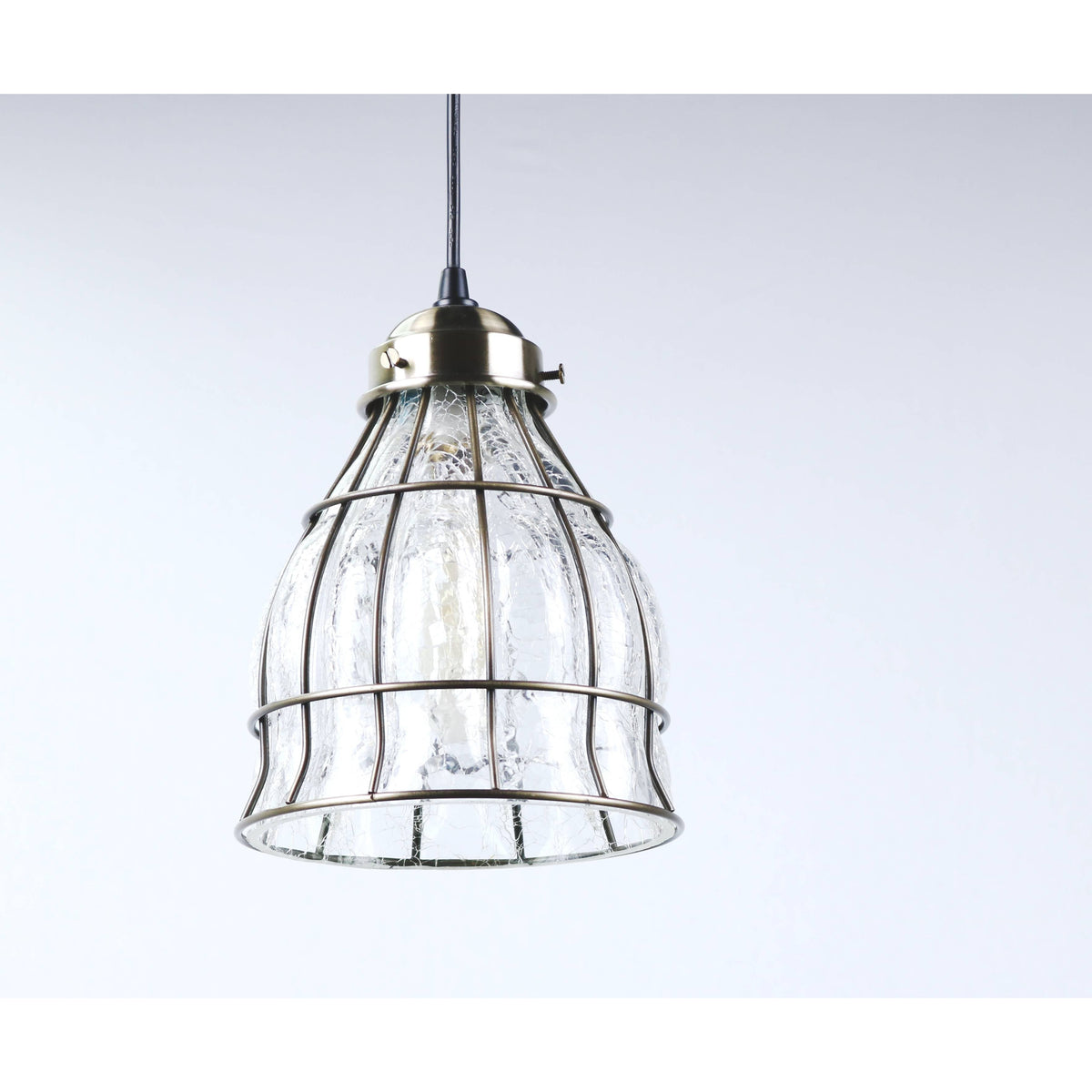LAMP. COLGANTE BRONCE ANTIGUO 1L E27 60W