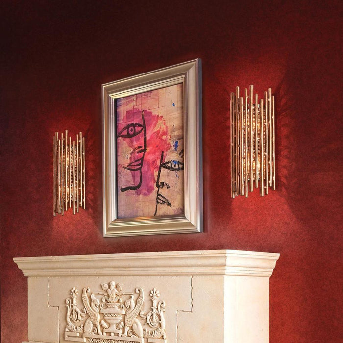 LAMP. PARED CRISTAL GEISHA BRONCE 2L E12 60W