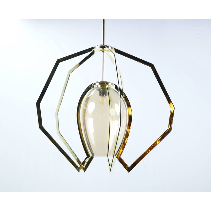 LAMP. COLGANTE DORADO 1L E27 5W (CUERPO)