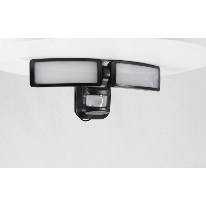 LAMP. LED EXT. NEGRO 2L 27W 100-240V 6500K CON SENSOR Y FOTOCELDA IP44
