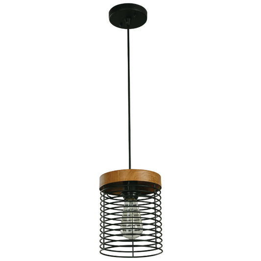Lámpara Colgante Negro 1L E26 60W