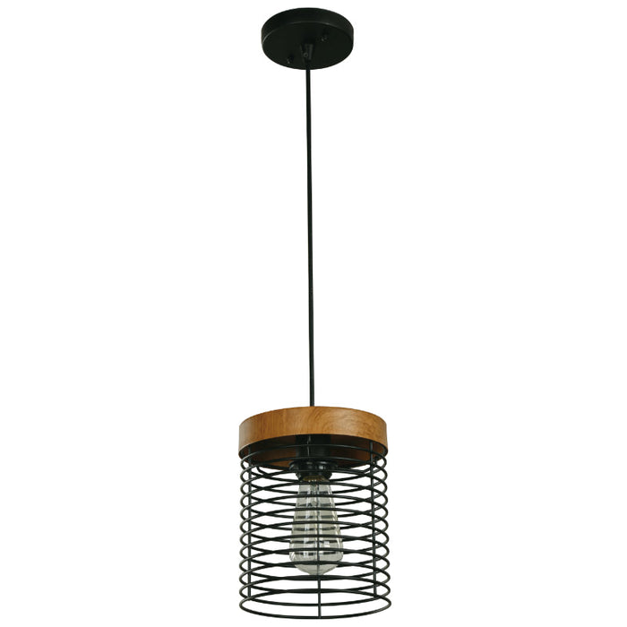 Lámpara Colgante Negro 1L E26 60W