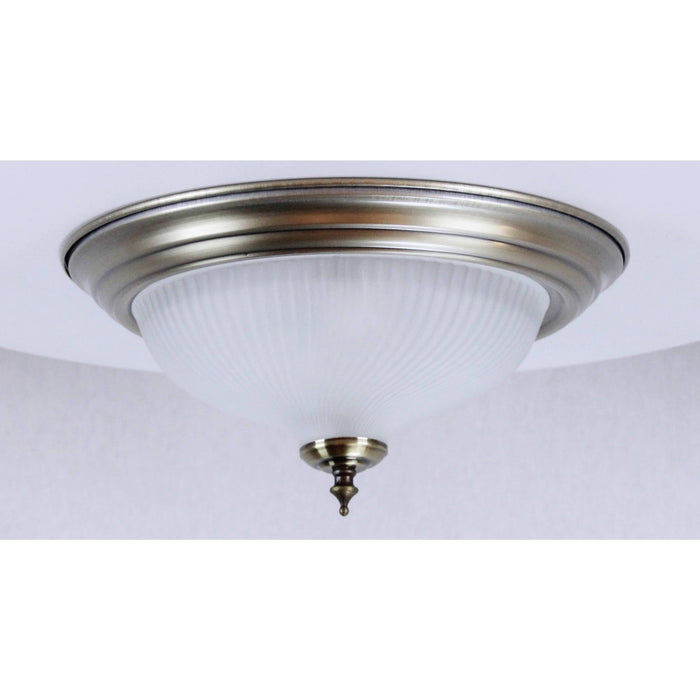 LAMP. TECHO NÍQUEL SATINADO 2L E27 60W