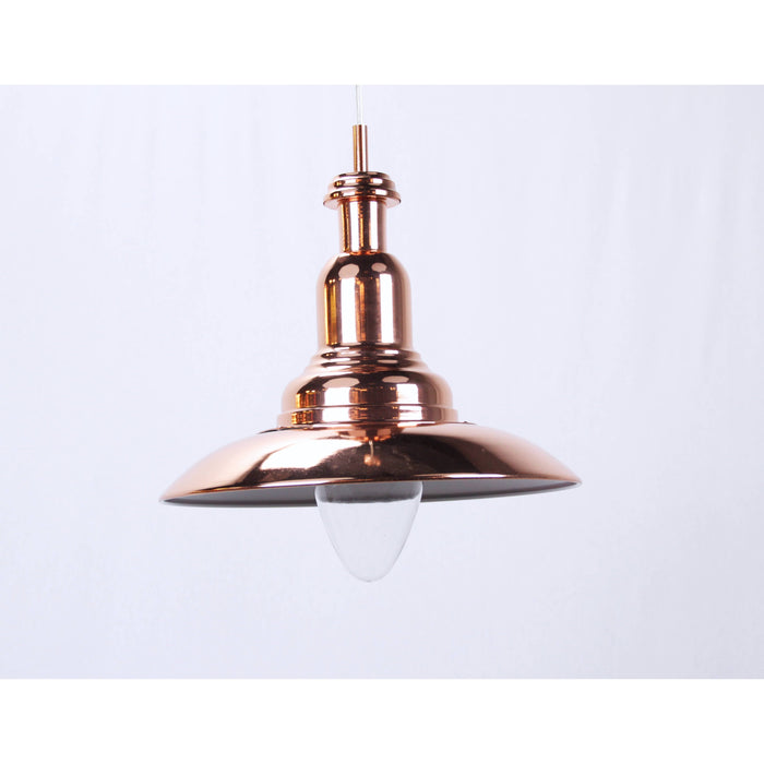 LAMP. COLGANTE COBRE 1L E27 60W