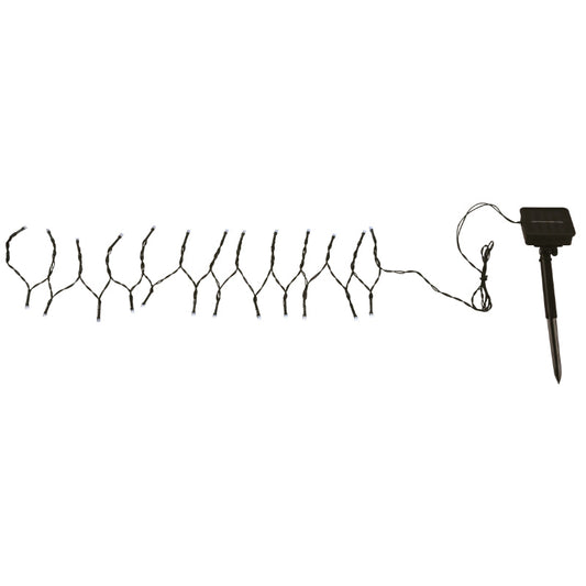 EXTENSION DE LUCES LED SOLAR NEGRO 100L 6500K 11M NAVIDAD