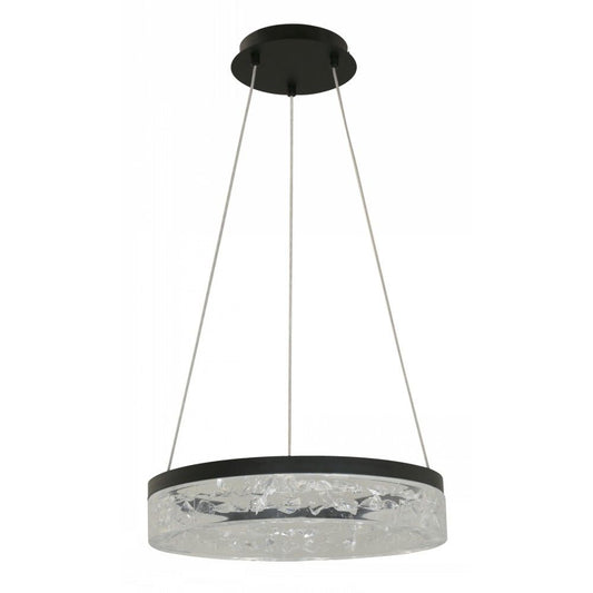 LAMP. LED COLGANTE NEGRO 20W 100-240V 3000K