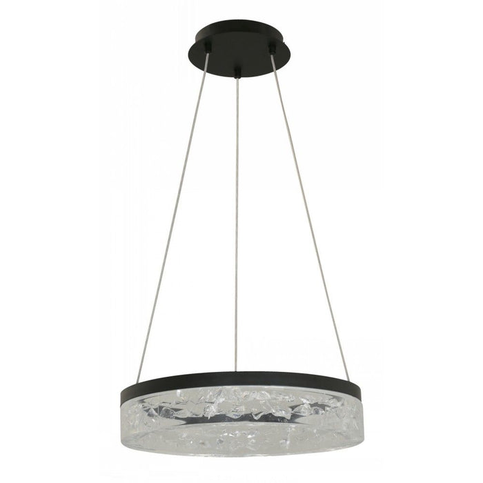 LAMP. LED COLGANTE NEGRO 20W 100-240V 3000K