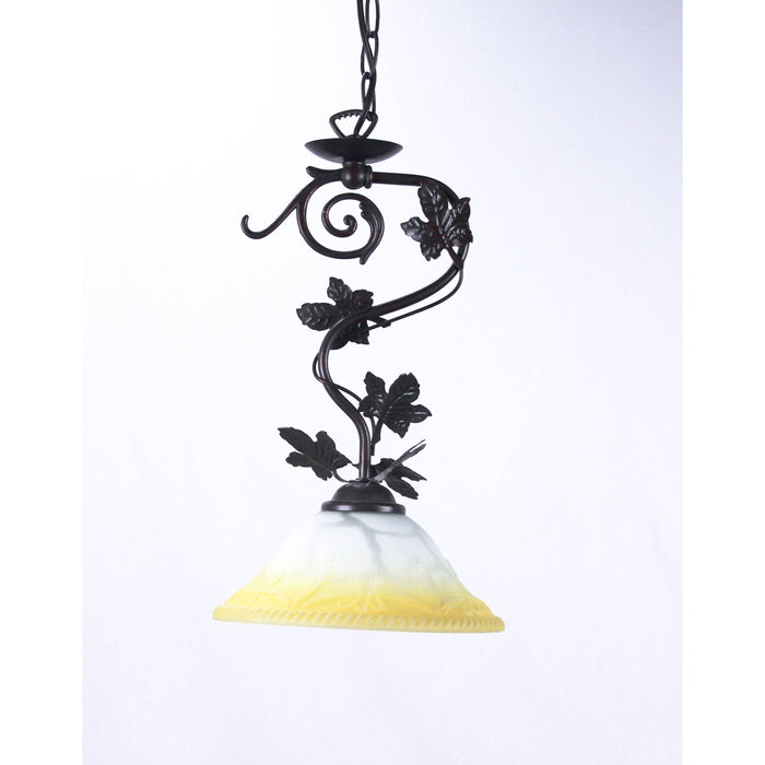 LAMP. COLGANTE DORADO 1L E27 60W