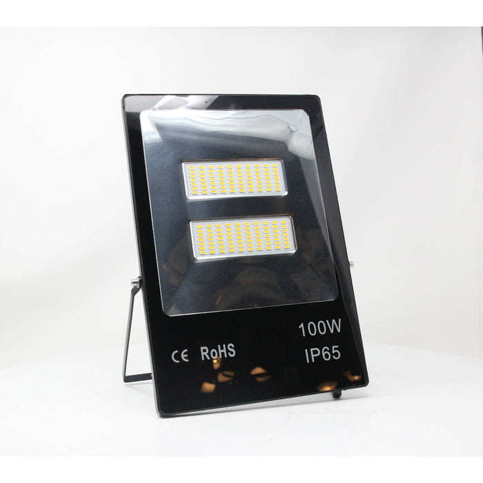LAMP. LED EXT. REFLECTORA NEGRO 100W 110-240V 3000K (SLIM)