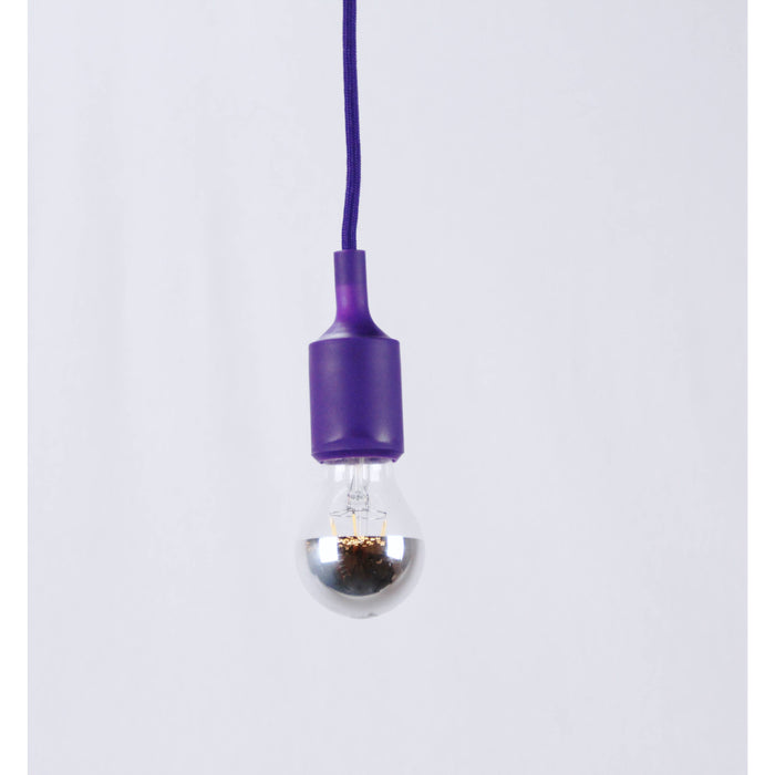 LAMP. COLGANTE MORADO 1L E27 60W