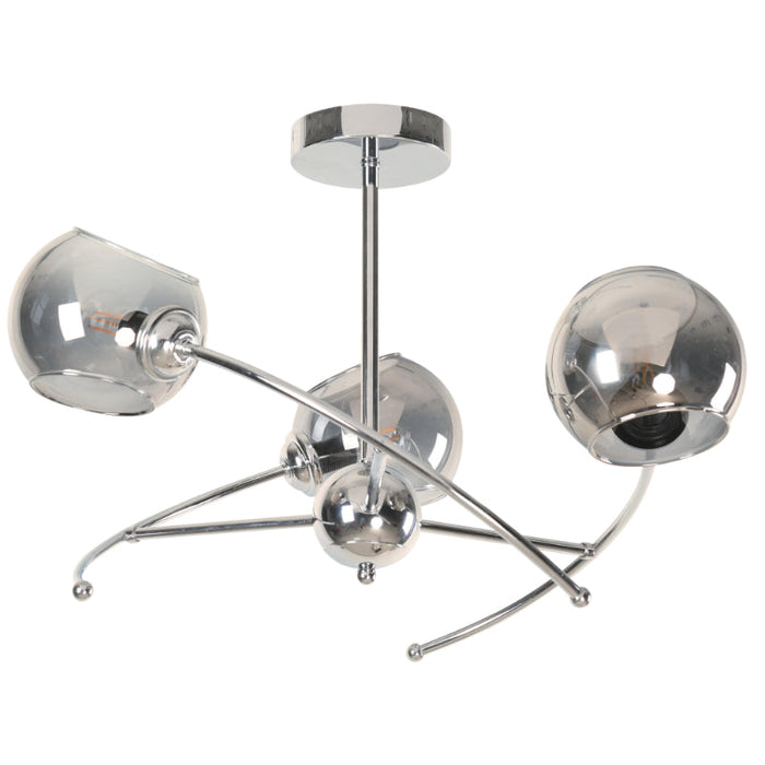 Lámpara Techo Cromo 3L E14 60W