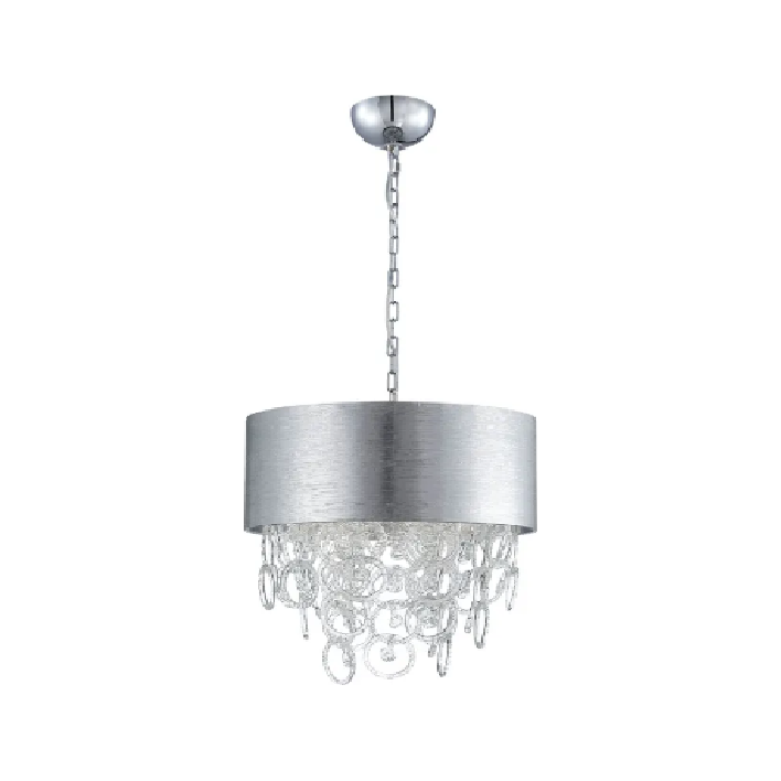 LAMP. COLGANTE CHANDELIER JURA CROMADO 6L E12 40W