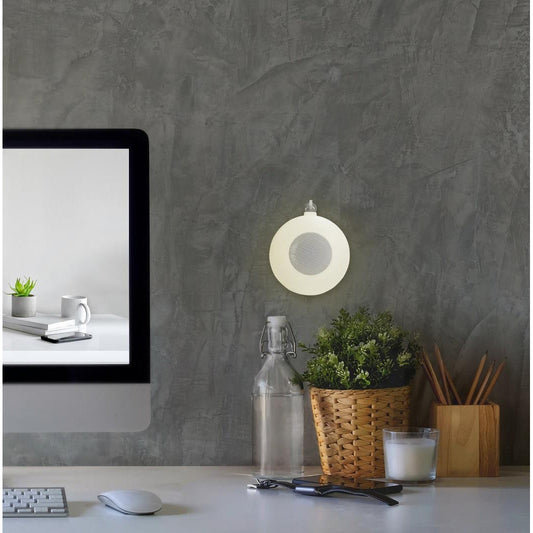 LAMP. LED EXT. BLANCO 1LUZ 3W SPEAKER 2.4W LED(BOCINA VIA BLUETOOTH, RGB)