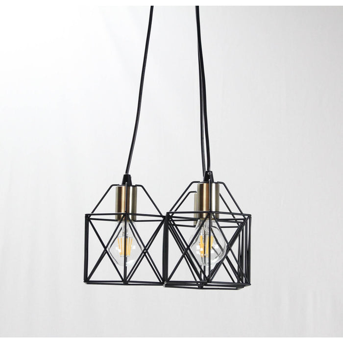 LAMP. COLGANTE NEGRO 3L E26 40W
