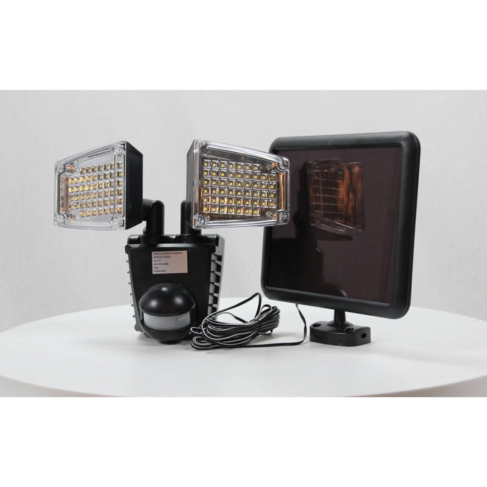 LAMP. LED EXT. SOLAR DE PARED NEGRO 10W 6000K CON SENSOR IP44