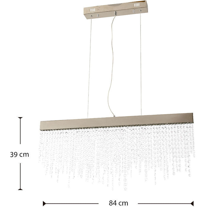 LAMP. LED COLGANTE CROMO 1L 24W 100-265V 3000K