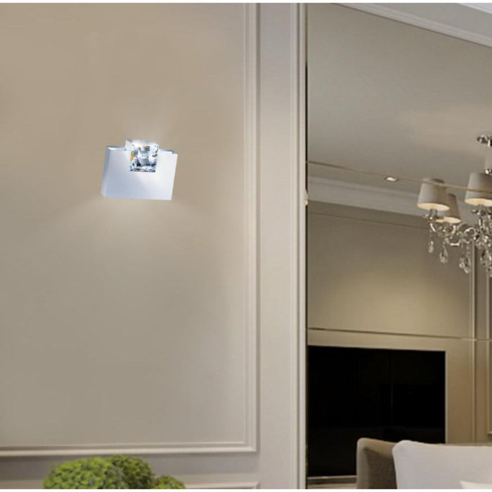 LAMP. PARED CRISTAL MADISON BLANCO 1L RS7 80W