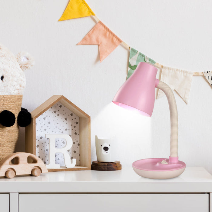 LAMP. ESCRITORIO ROSADO 1L E27 10W