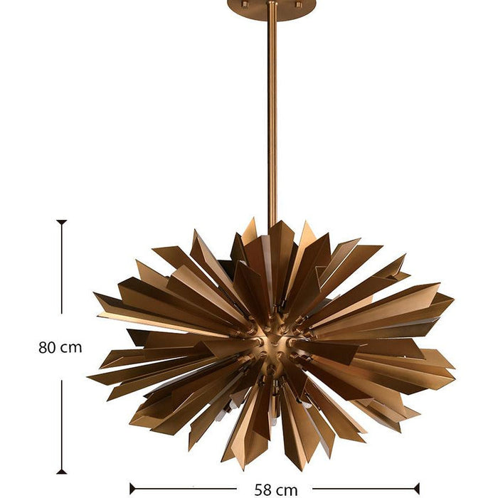 LAMP. COLGANTE DORADO 10L G9 40W