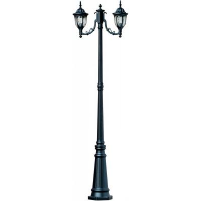 Lámpara Exterior  Poste Negro 2L E27 100W