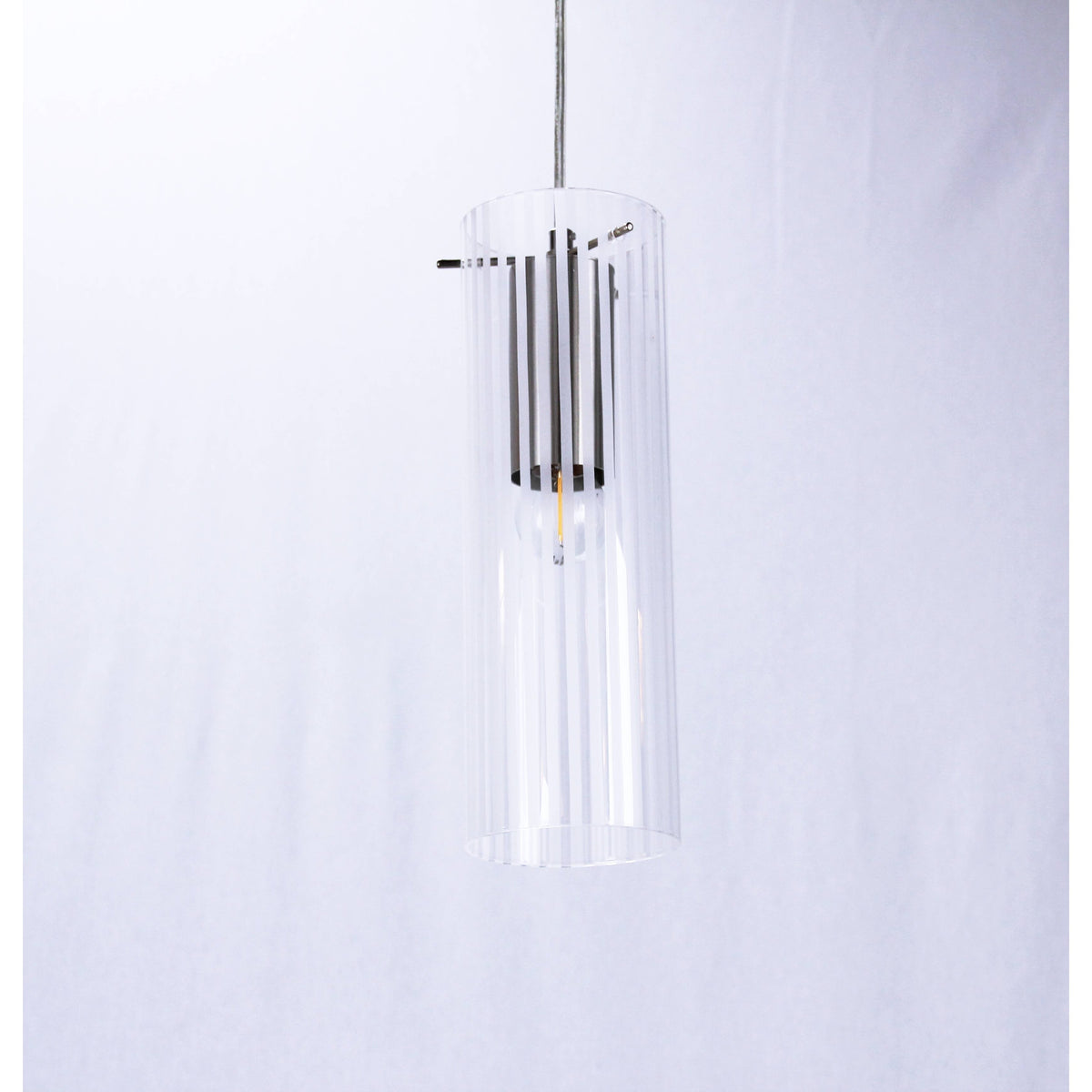 LAMP. COLGANTE NIQUEL SATINADO 1L E27 60W