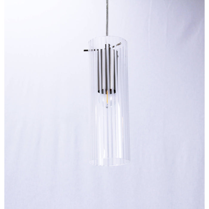 LAMP. COLGANTE NIQUEL SATINADO 1L E27 60W