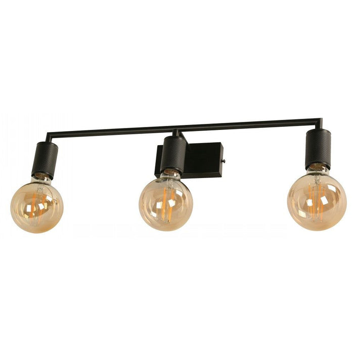 Lámpara Pared Negro 3L E27 60W
